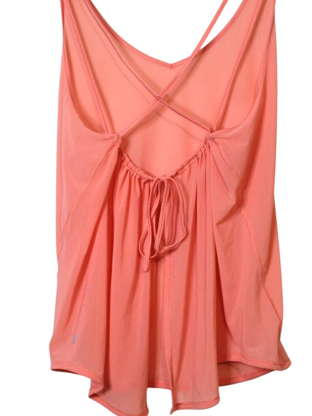 Lululemon women's tank top size 6 coral mesh Such a Cinch adjustable open back - Picture 7 of 9